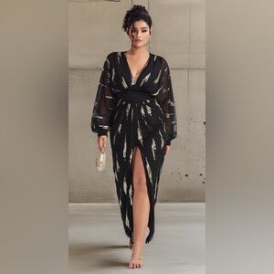 Elegant Black and Gold Women's Dress